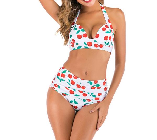 

woman two piece swimsuit bikini paisley print separates high waisted ladies beachwear swimwear clothing s -xxxl, White;black