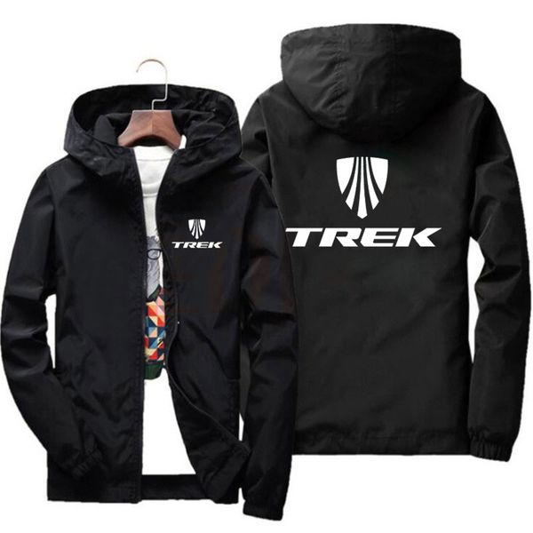 

trek mountain bike spring and summer men's printed casual with zipper hoodie baseball pilot waterproof et m-7xl, Black;brown