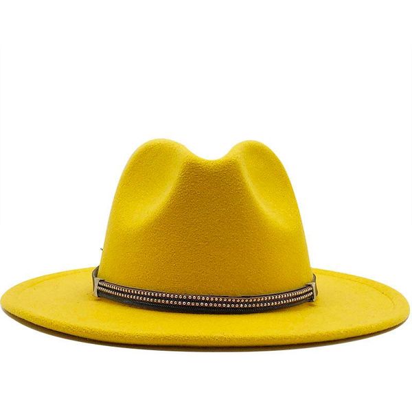 

wide brim hats 17 colors wool felt jazz fedora belt buckle decor women panama trilby cowboy cap sun hat, Blue;gray