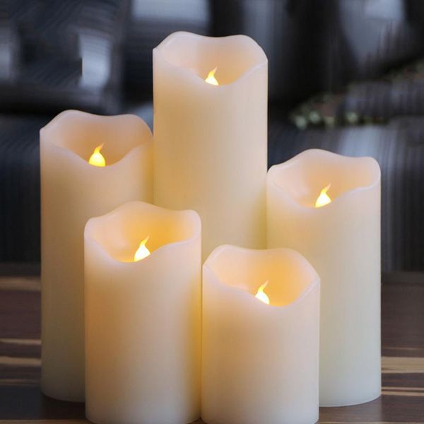 

flameless uneven edge electrical paraffin wax led candle for wedding party/home/christmas/decoration and lovely nig qylhak