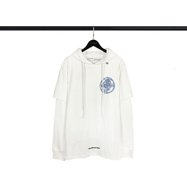 

style fashion brand high version 20ss autumn men's exclusive off3d font printing two real hoodies, Black;brown