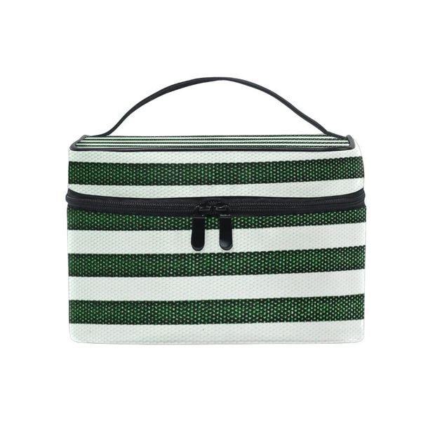 

cosmetic bags & cases fengju bag portable travel organizer hanging toiletry case storage tote for girls woman stripe fabric