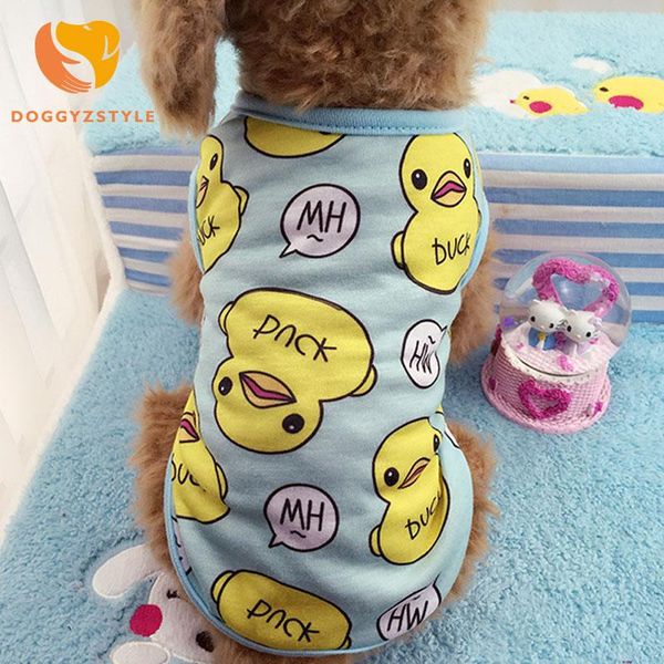 

dog apparel doggyzstyle pet clothes puppy cat cartoon cotton vest spring shirt cute duck coat pajamas for pets