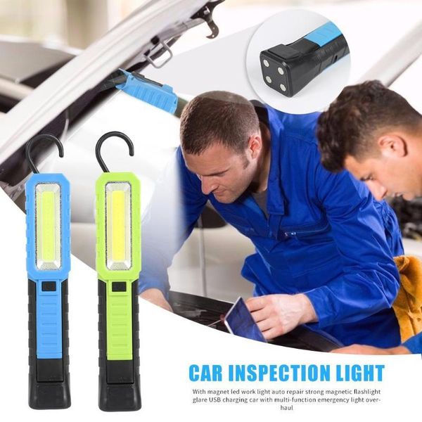 

portable led cob working portable abs press switch ip44 waterproof torch outdoor magnetic white lighting lamp