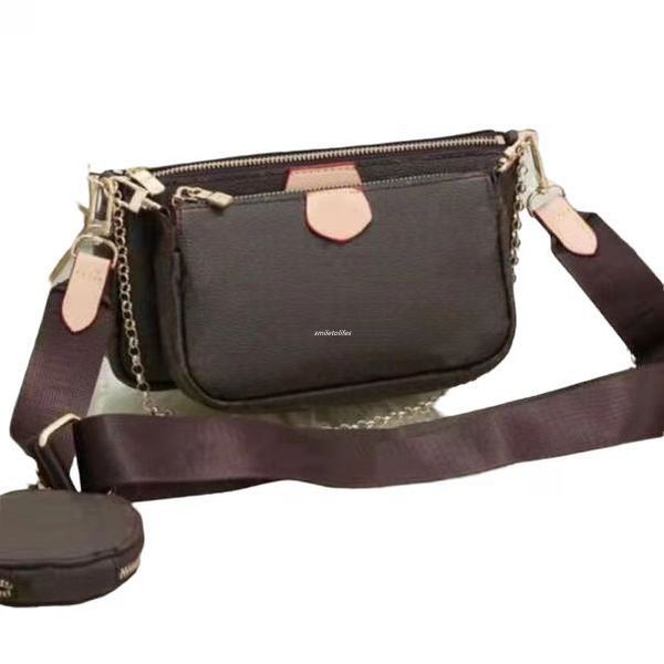 

favorite women shoulder bags fashion handbags multi pochette accessoires purses pu leather3pcs crossbody bag1450, Red;black