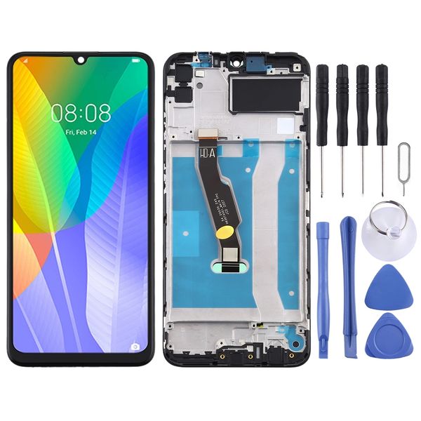 

lcd screen and digitizer full assembly with frame for huawei y6p