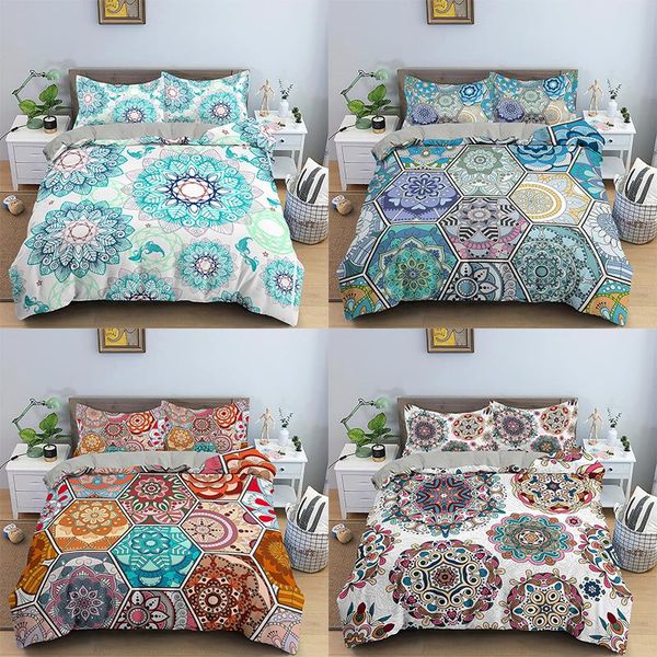

bedding sets bohemian 3d set mandala duvet cover with pillowcase quilt  king winter bedclothes home textile