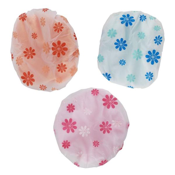 

fine fiber double layer reusable waterproof shower hood (random color) caps