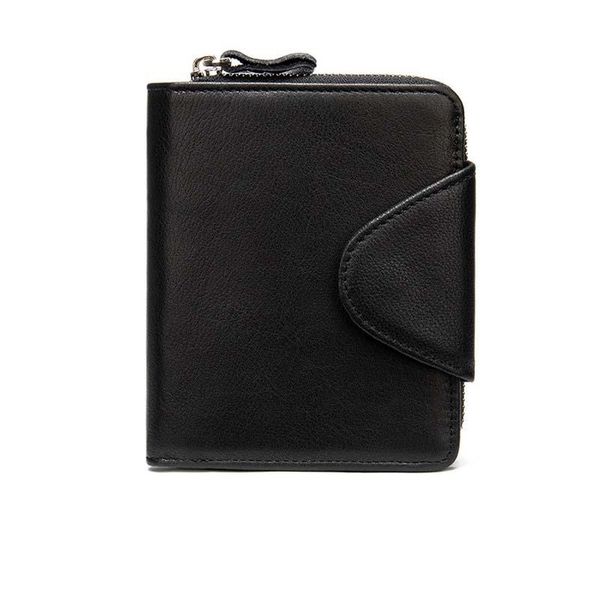 

card holders ultra thin 2021 men male pu leather mini small magic wallets zipper coin purse pouch plastic credit bank case holder, Brown;gray