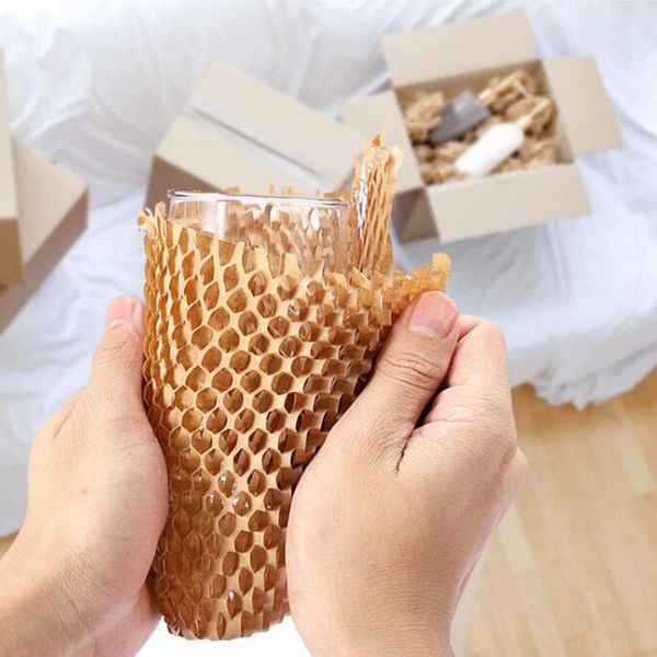 

other arts and crafts 30m craft packaging paper honeycomb kraft wrap roll christmas halloween wedding valentine party decorative gift packin