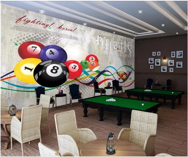 

wallpapers custom mural 3d po wallpaper swing pool billiard hall room home decor wall murals for walls 3 d