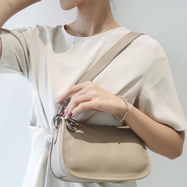 

evening bags 2021 autumn and winter simple practical cow leather bag for women solid color luxury fashion trend goddess underarm