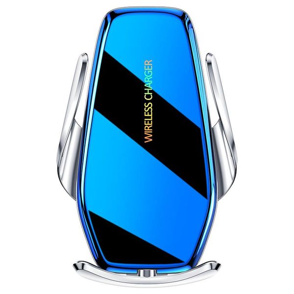 

cell phone mounts & holders magic clip holder car wireless charger with colorful 3d glass induction electric opening and closing