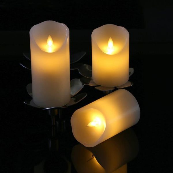 

flameless candles, outdoor indoor battery operated led candles no melt, flameless, ivory frosted plastic flameless qyloqz
