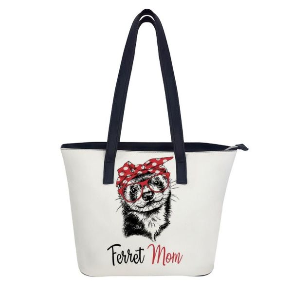 

evening bags ferrets shoulder bag beach leather handbag stylish streetwear handle student shopping