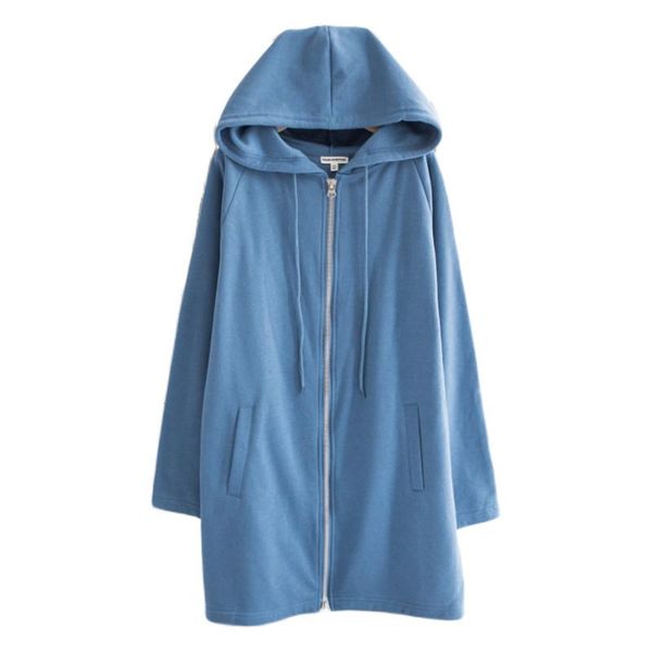 

women's pajamas robe with a hat zipper casual clothing can wear outside, Black;red