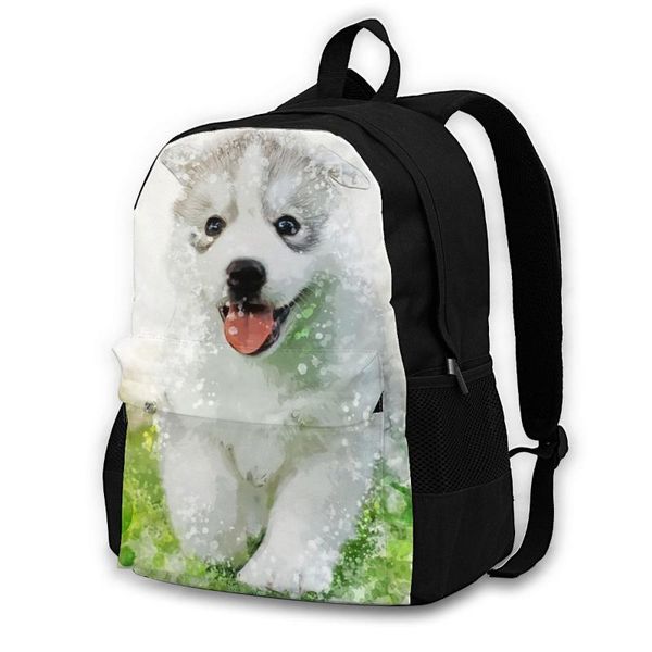 

backpack siberian husky backpacks cute polyester picnic girl soft bags