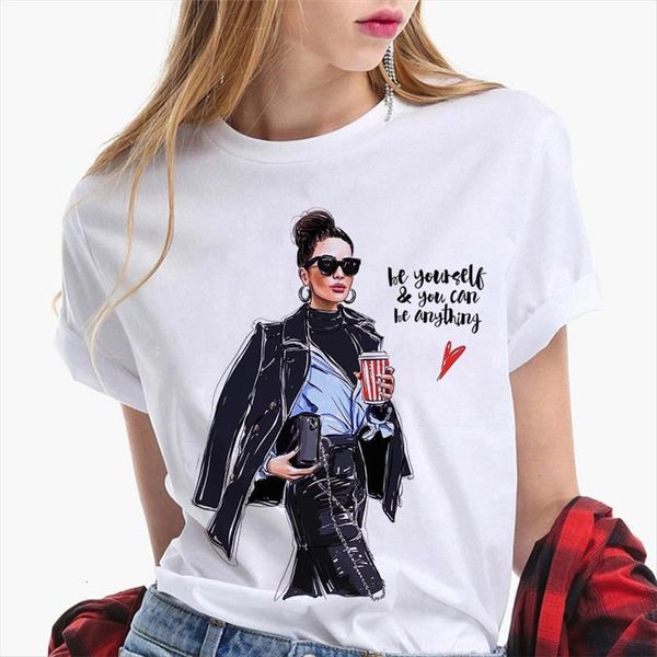 

fashion graphic print womens t shirt o neck tees summer femme mujer, White