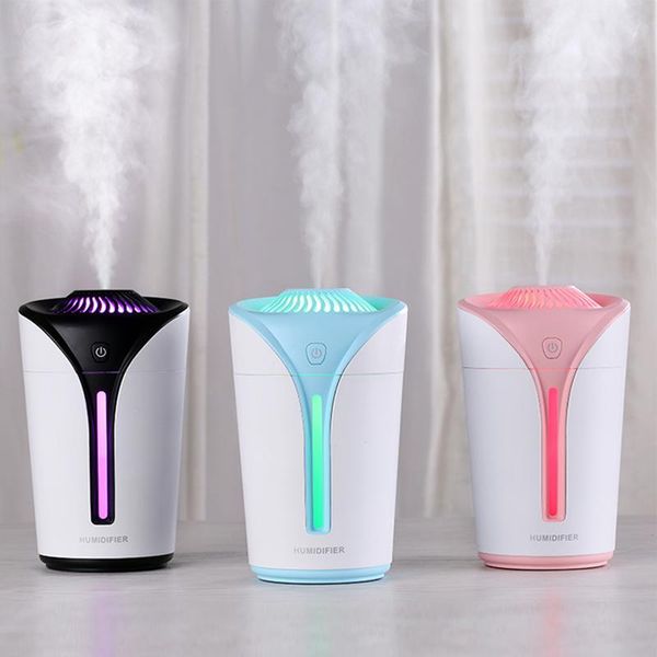 

car air freshener creative mini flame cup humidifier essential oil diffuser aroma lamp led night light usb fogger