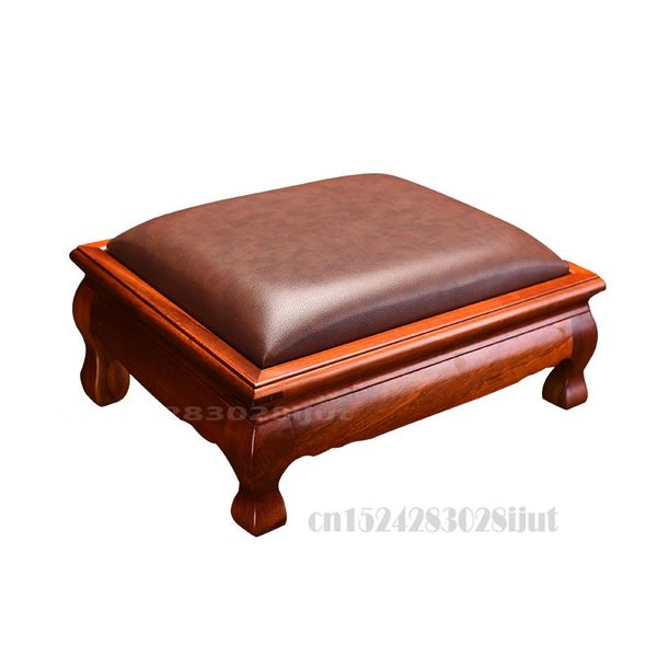 

cushion/decorative pillow kneeling stool high grade solid wood mat zen for meditations quality leather four corner thickened and smooth