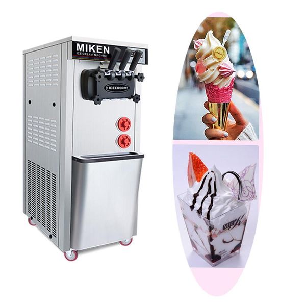 

ice cream making machine 1600w commercial soft 3 flavors snack shop cafe 2+1