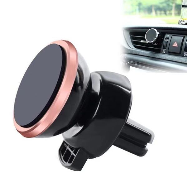 Suporte magnético redondo suporte magnético para celular, rotação de 360 graus, suporte universal para telefone de carro para celulares com caixa de varejo yy28