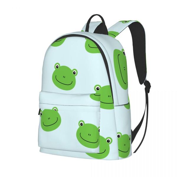 

backpack schoolbag for teenager girls boys cute frogs bag student book pack