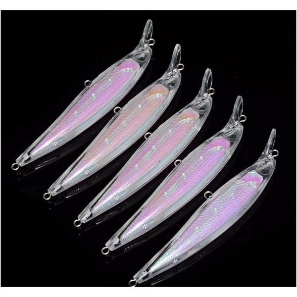 

100pc/lot unpainted plastic fishing lure blank body 11cm 11.7g short lip medium diving swimbai jllwpx soif