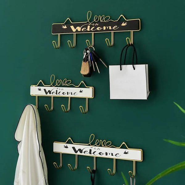 

hooks & rails nordic creative coat door-to-door porch living room door fitting wall hanging racks punch-free