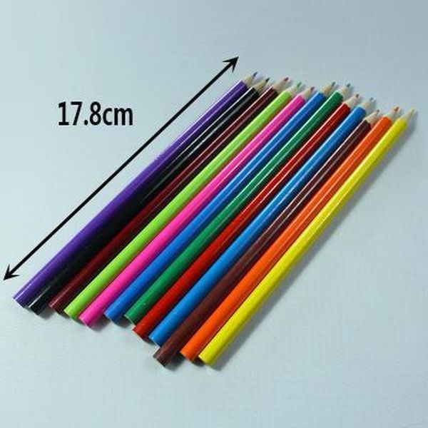 

12 styles/set wood color lead kawaii drawing set colored novelty nice kids potatoes for school art supplies, Black;red