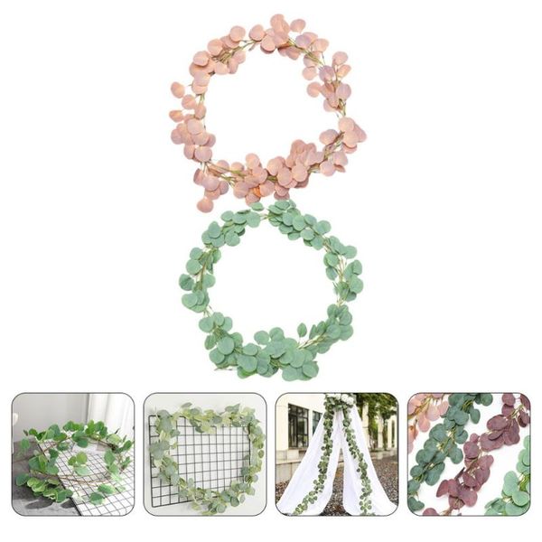 

2pcs fake rattan household artificial wreath decor home garden ornaments