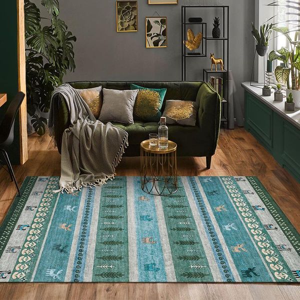 

nordic ethnic style carpet foldable thicken bedroom bedside rugs living room decorative mat