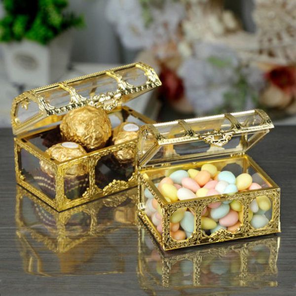 

gift wrap european mini treasure box vintage transparent storage candy for jewelry crystal gem trinket holder organizer wedding gifts