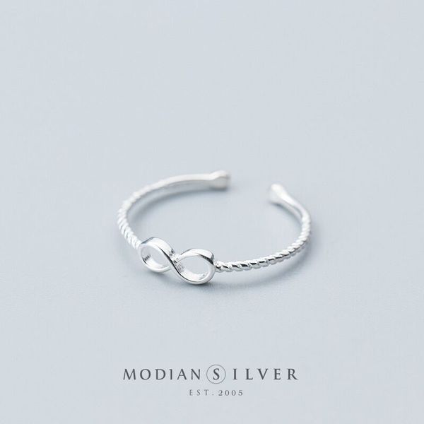 

mobius 925 sterling silver infinite love slim ring for women fashion twist size fine jewelry memorial gift 210707