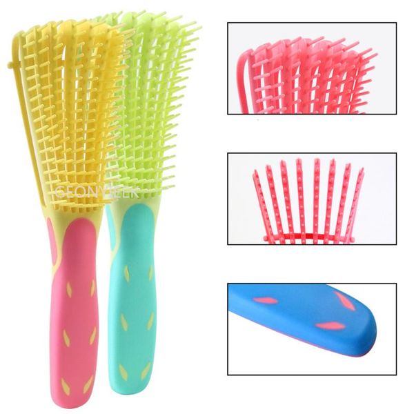 

hair brushes detangling brush massage wet comb detangler hairbrush 2a to 4c kinky wavy/curly/coily/wet/dry/oil/thick, Silver