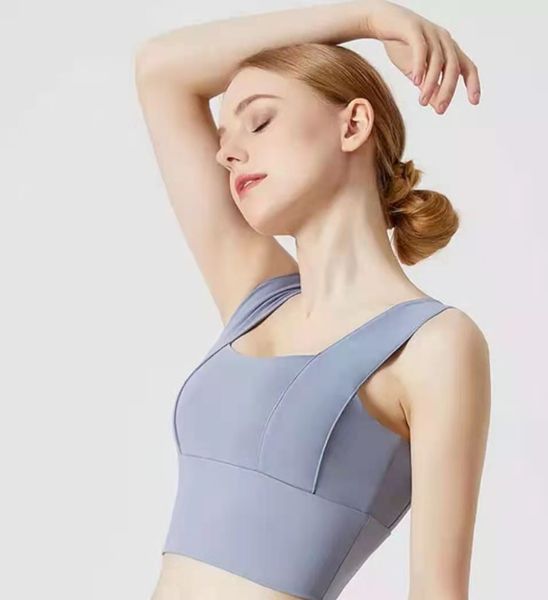 

2021new designer design fashion nude back sports running fitness yoga training gather vest bra05, White;red