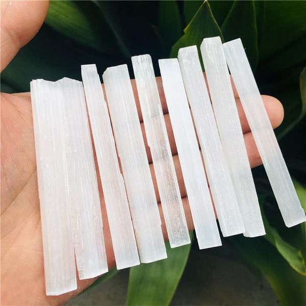 

decorative objects & figurines 6-8cm natural selenite quartz crystal sticks chips stones and minerals specimen for air cleanning