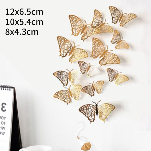 

decorative objects & figurines 12pcs 3d butterfly diy art wall stickers home decal kids room party decoration shop cabinet window display