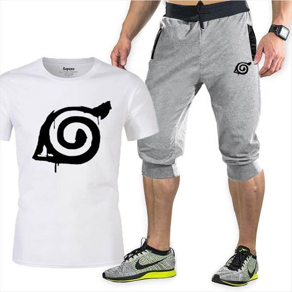 

fashion printed t shirt sports men tracksuits suit quick drying casual running wear summer short sleeved shorts 2 piece set, Gray