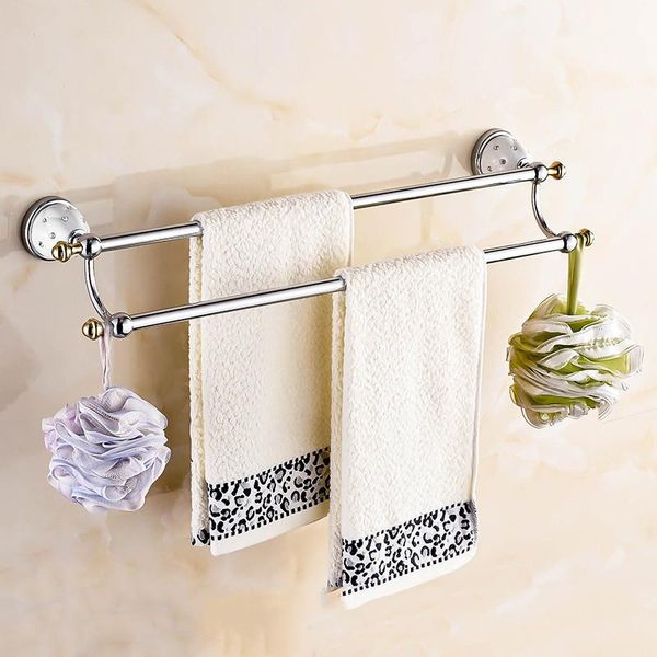 

towel racks vidric bars 60cm gold silver double bar holder solid brass made wall mounted bath products bathroom