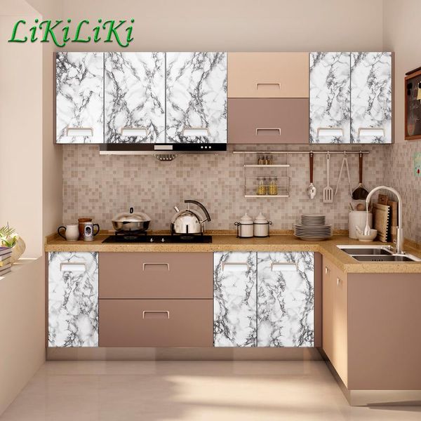 

kitchen marble waterproof cupboard wallpaper self adhesive wall stickers living room bathroom deskdecal furniture renovation