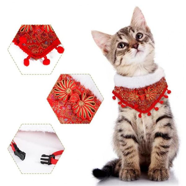 

cat costumes exquisite cute puppy kitten triangle saliva towels polyester dogs cats bandana attractive for holiday