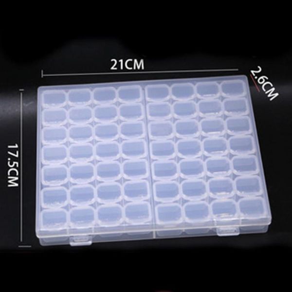 

nail art kits storage box 56 grid with lid pp practical case for home