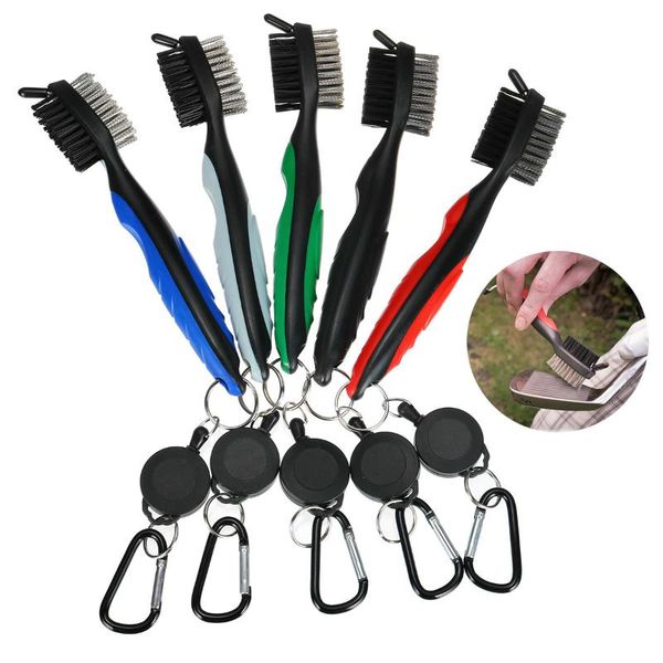 

golf club brush golf cleaning brush with case dual sided putter wedge ball cleaner sport cleaning accessories tool set