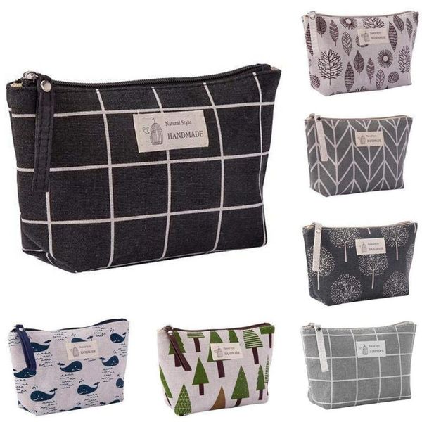 

storage bags cotton and linen large-capacity cosmetic bag multi-function travel home supplies makeup pouch organizer