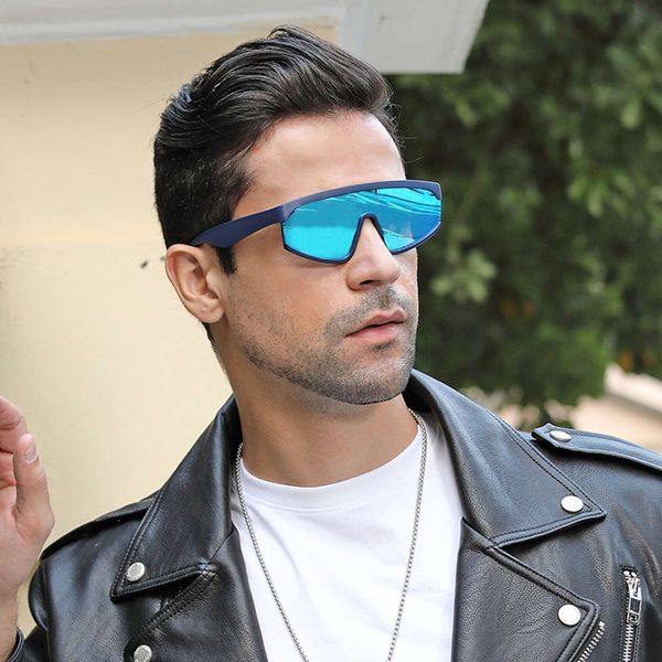 

2021 new sunglasses women's net red one in one large frame butterfly goggles fashion sunglasses, White;black