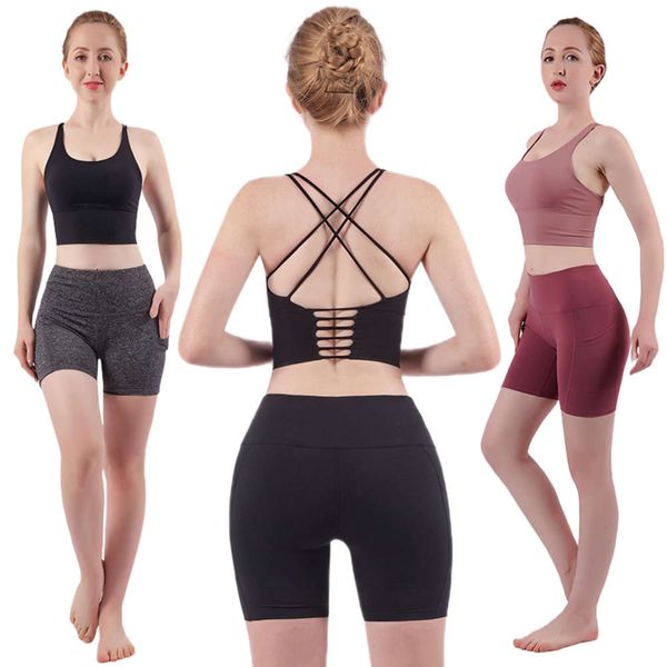 

large size bra yoga suit ladies summer tight high-waisted sweatpants running bodybuilding fitness kit, Gray