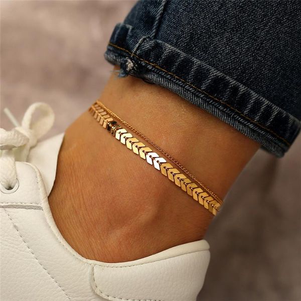 

anklets modyle beach gold color snake chain silver foot anklet bracelet for women summer jewelry, Red;blue