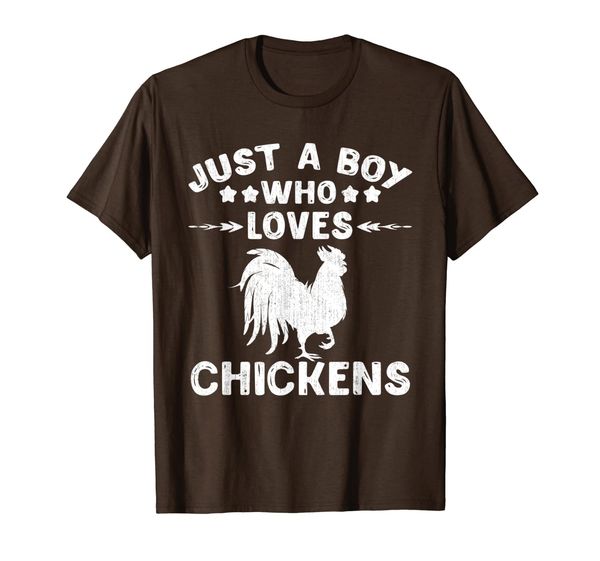 

just a boy who loves chickens shirt gift chicken farmer love t-shirt, White;black
