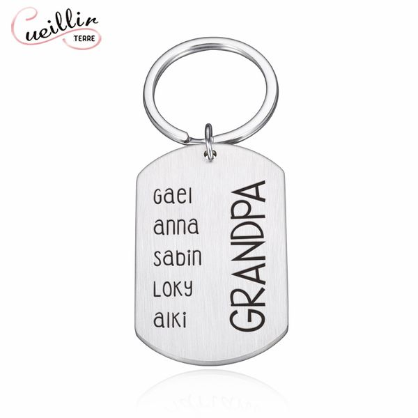 

a little surprise for grandpa custom keychain practical keychain meaningful and valuable accessories name keychains key holderdio chan cont, Slivery;golden